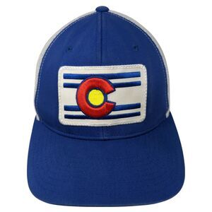 Colorado Limited Snapback Trucker Hat Blue OS Adjustable Embroidered Mesh Back